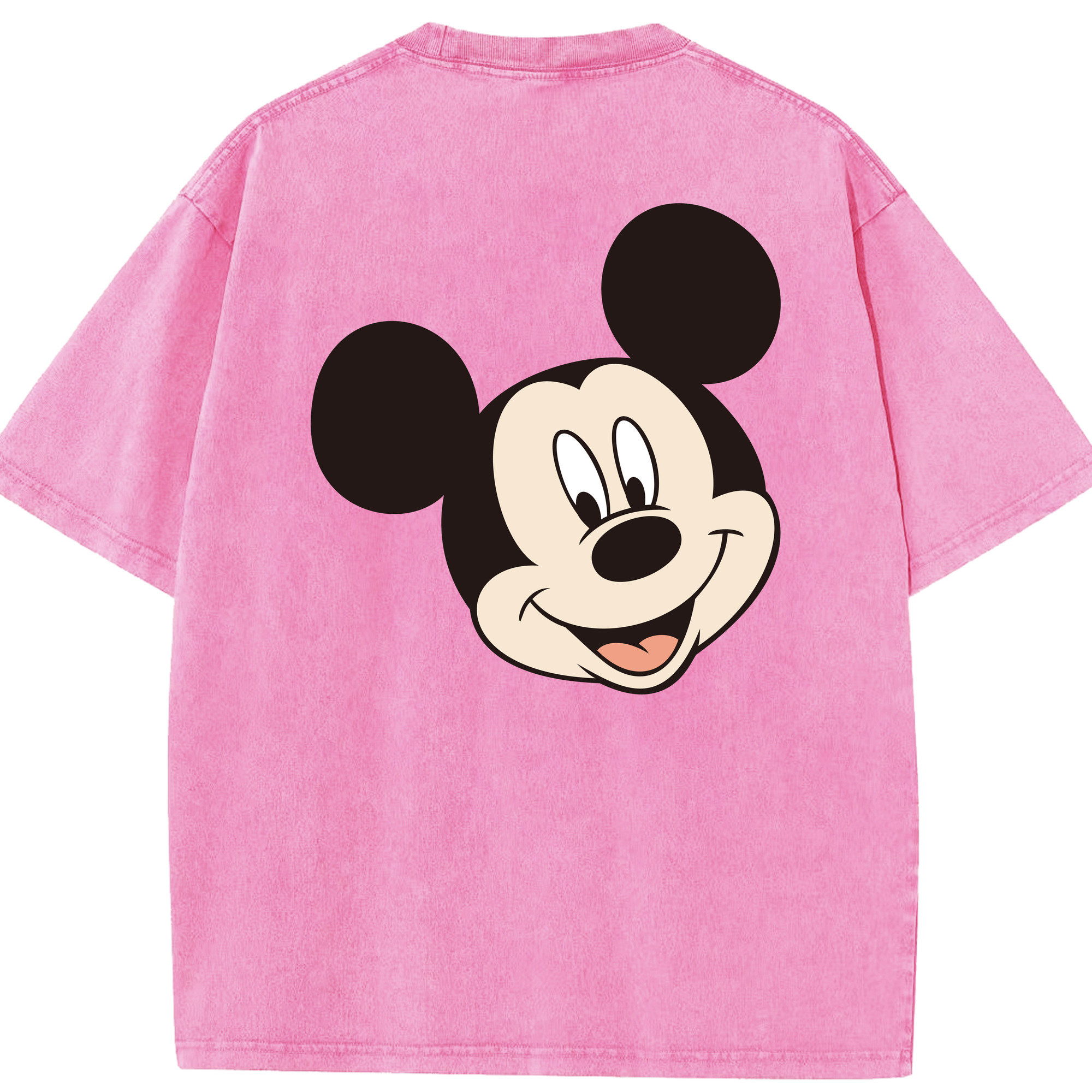 （画像用） ミッキーマウス Mickey Mouse 綿100% ヴィンテージ風 半袖Tシャツ（背面プリント）